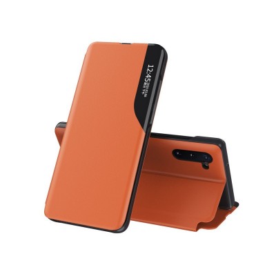 Husa Samsung Galaxy Note 10 Plus, Eco Book, Piele Ecologica, Orange